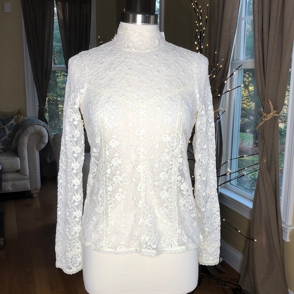 Sinequanone Ecru Lace Top 38 - Picture 1 of 7